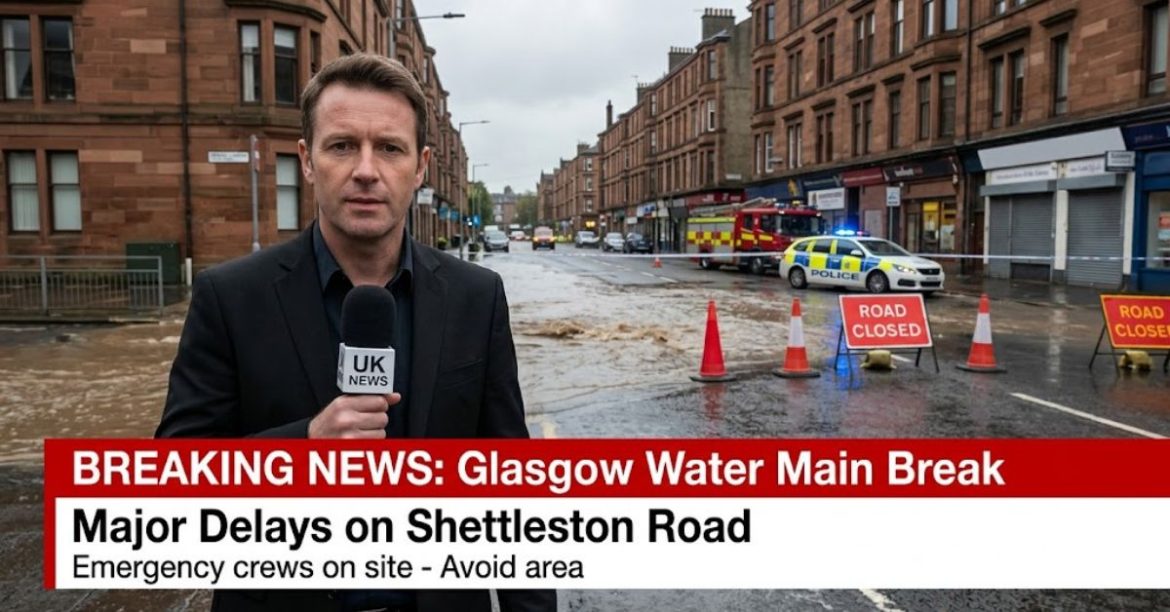Glasgow Water Main Break Shettleston Road